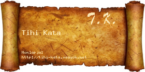 Tihi Kata névjegykártya